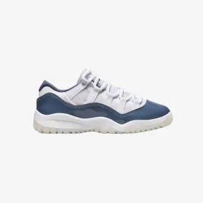 preschool jordan 11 retro low (white/midnight navy)