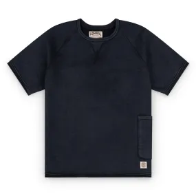 Roston Short Sleeve Pocket Sweatshirt - Simi Black Wash