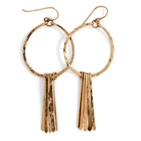 Round Fringe Hoop Earrings