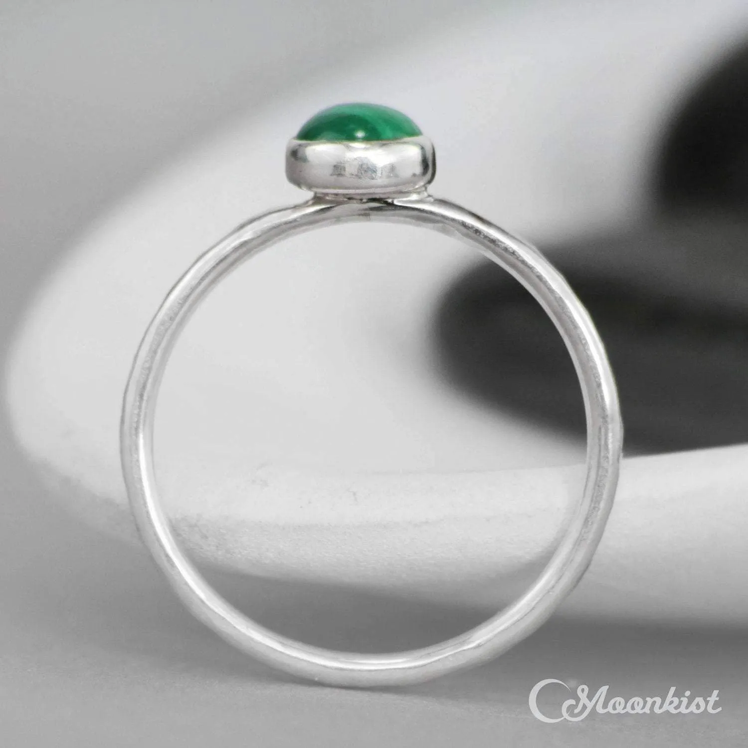 Simple Malachite Gemstone Stacking Ring | Moonkist Designs