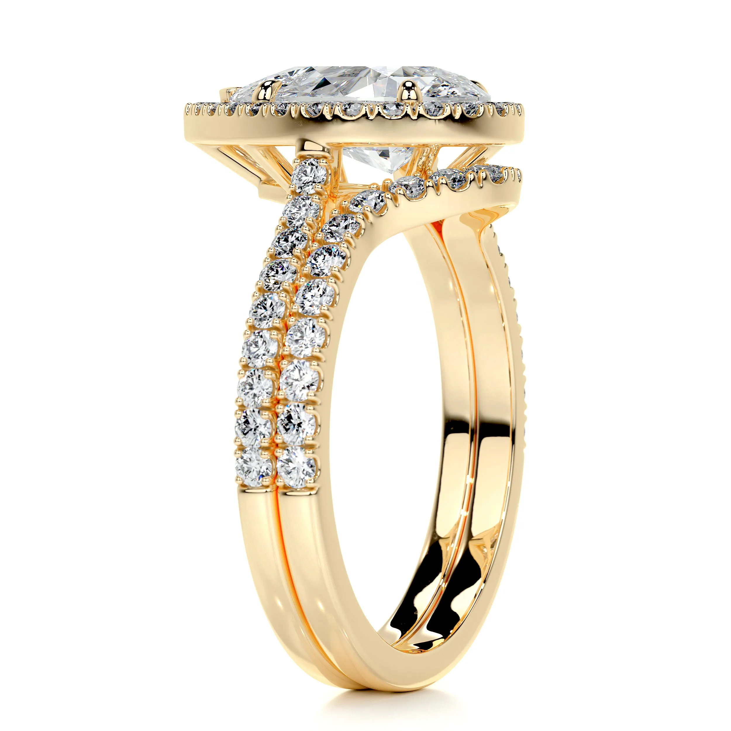 Sophia Diamond Bridal Set -18K Yellow Gold