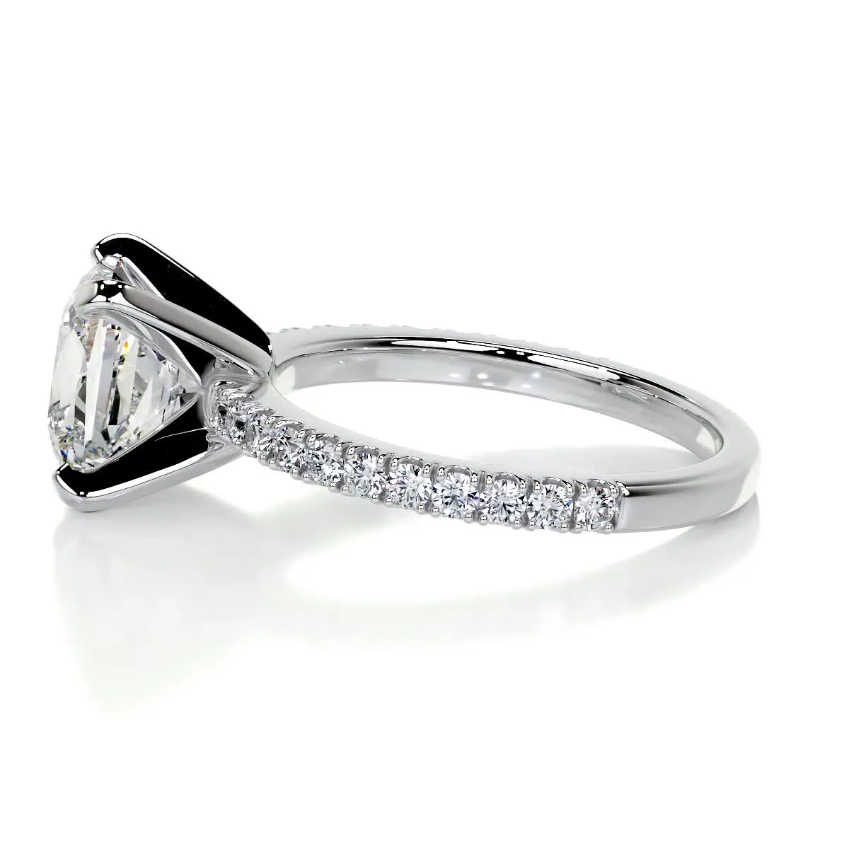 Stephanie Moissanite & Diamonds Ring -Platinum