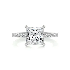 Stephanie Moissanite & Diamonds Ring -Platinum