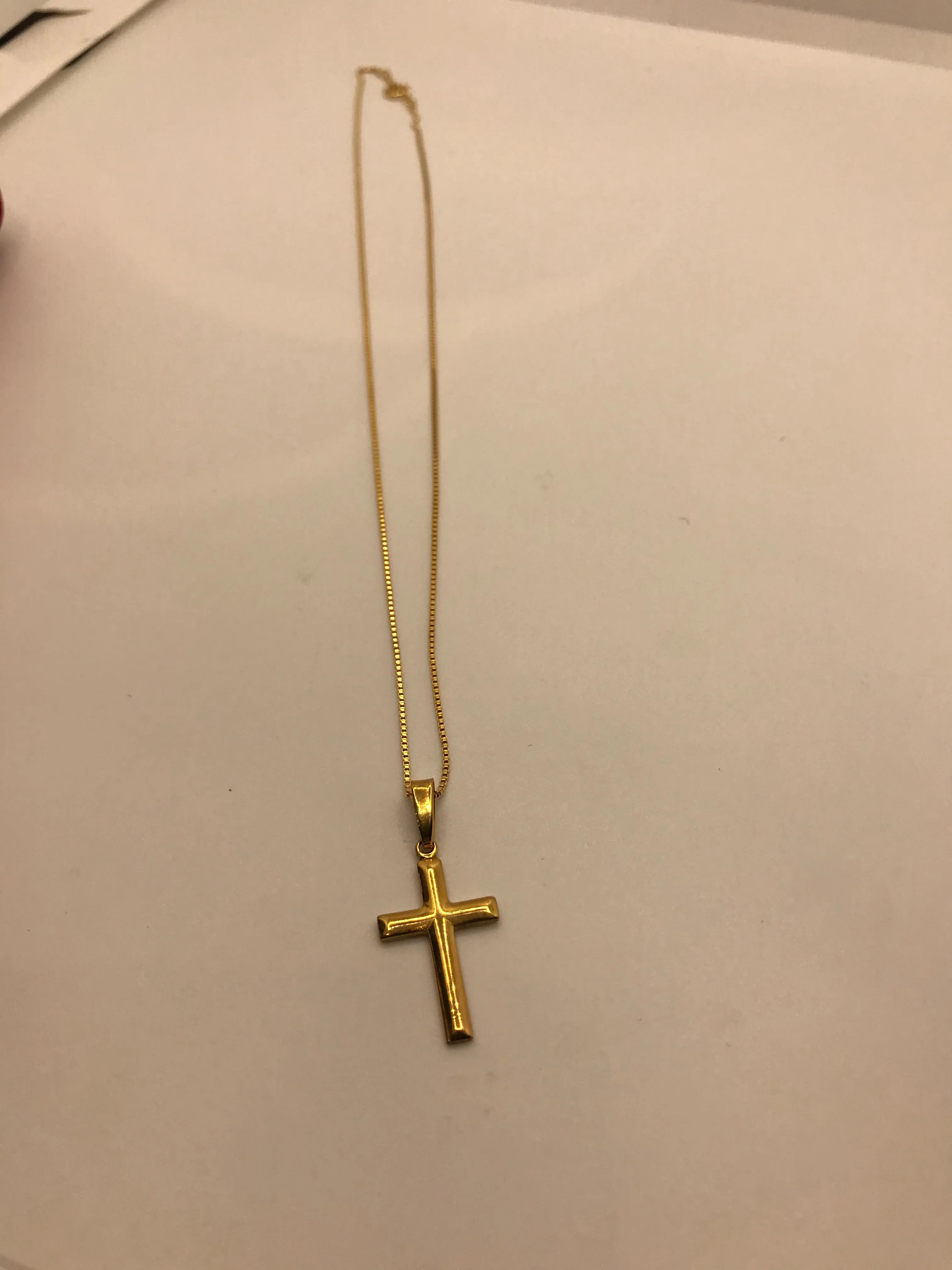 Sterling silver gold filled cross necklace