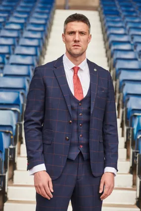 The WBA Collection - Edinson Navy & Wine Suit As Worn By Martin Kelly