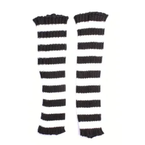 TILLY ARMWARMERS - WHITE STRIPE