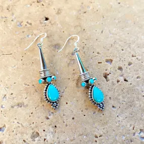 Turquoise Earrings - Nepali