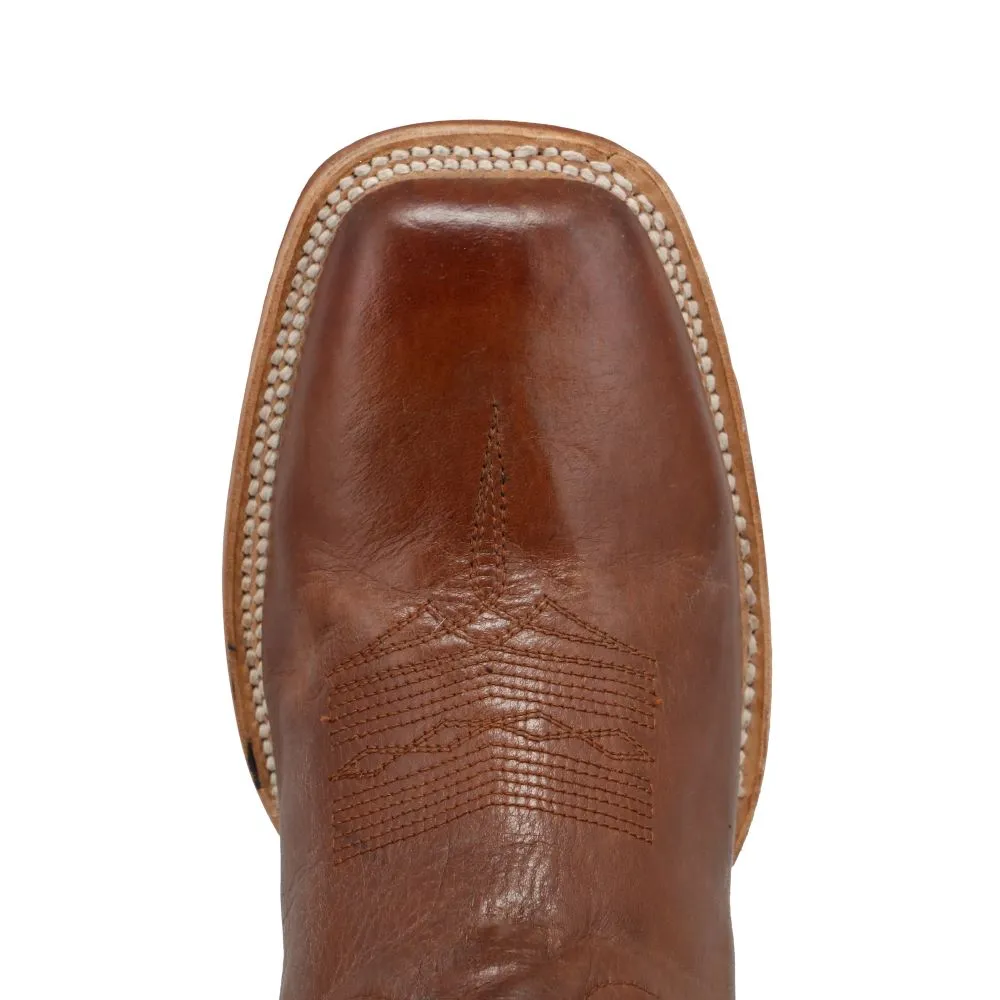 'Twisted X' Men's 12 Rancher Western Square Toe - Brunette & Pumpkin