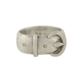 Victorian English Sterling Silver Buckle Ring