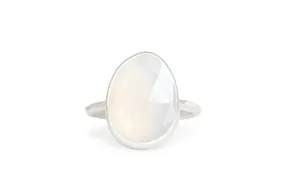 White Chalcedony Ring