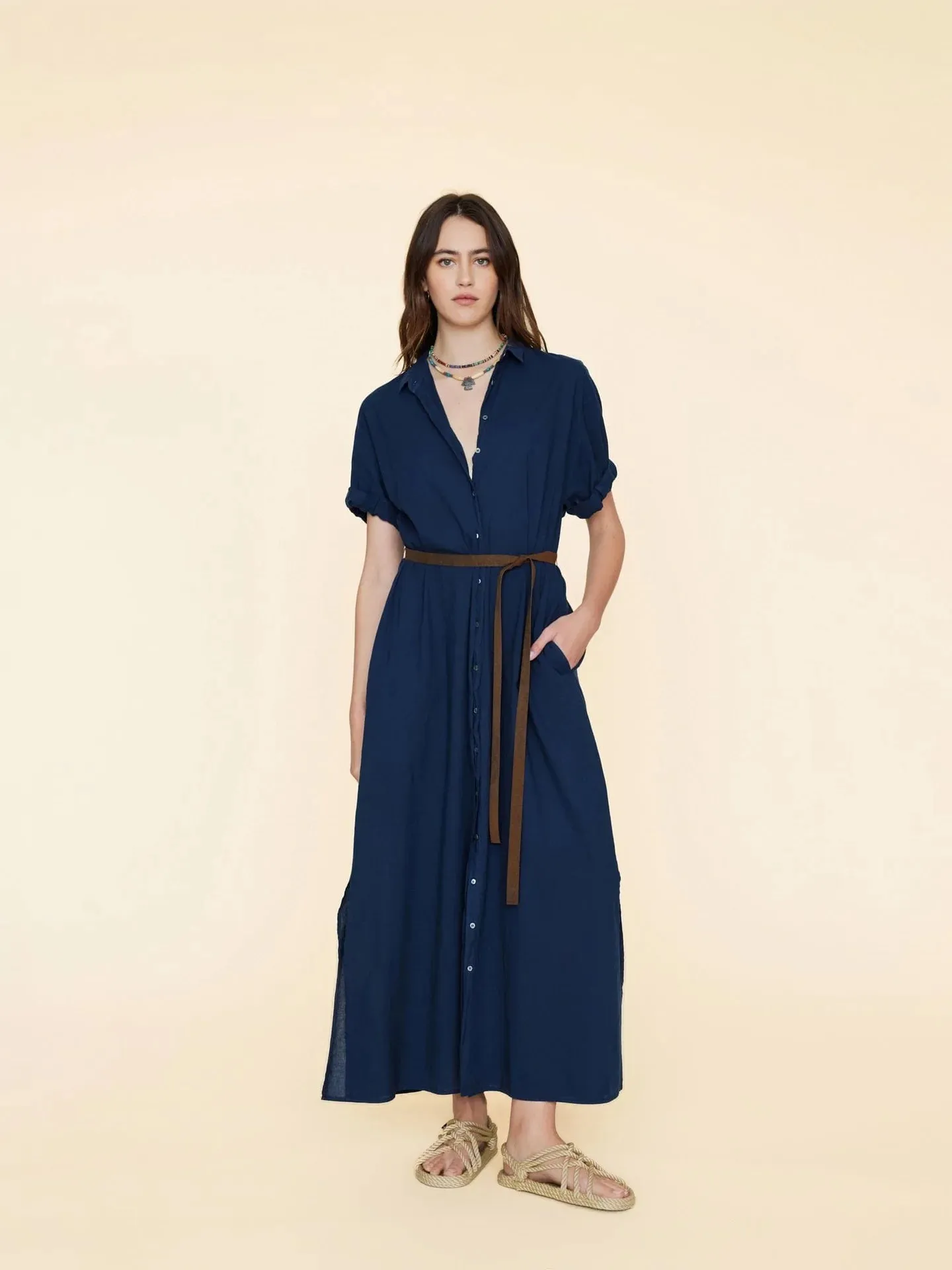 XIRENA Navy Linnet Dress